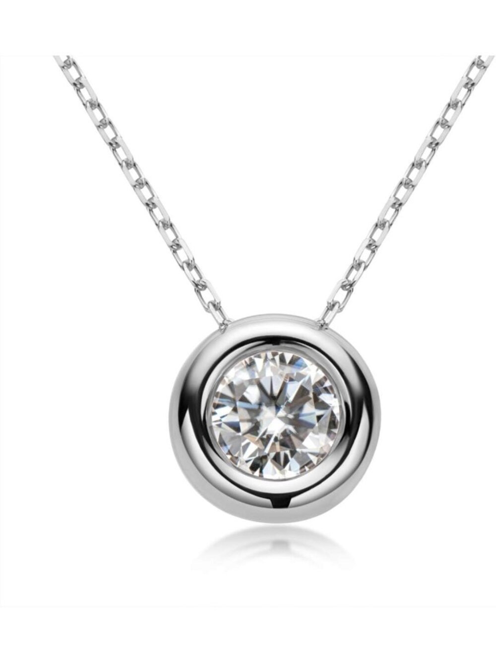 Stunning Moissanite Solitaire Pendant Necklace for Women - Elegant Jewelry Gift
